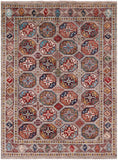 Turkmen Ersari Handmade Wool Rug - 4' 11" X 6' 7" - Golden Nile