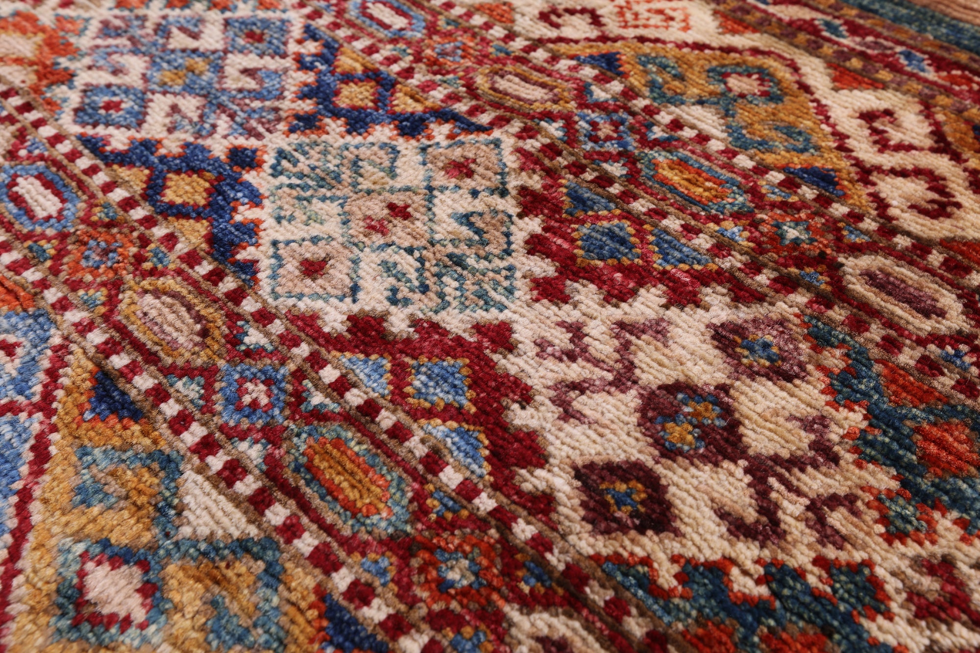 Khorjin Persian Gabbeh Hand Knotted Wool Rug - 3' 9" X 5' 11" - Golden Nile