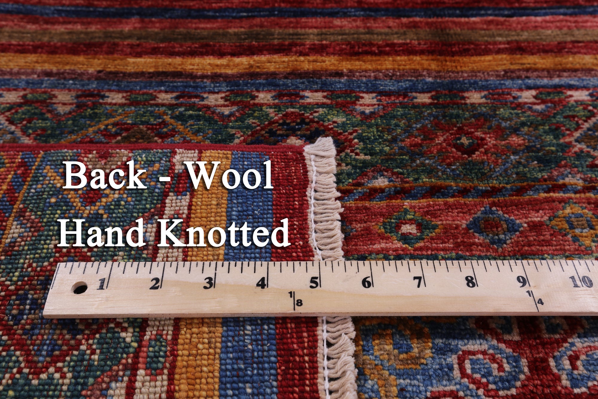 Khorjin Persian Gabbeh Hand Knotted Wool Rug - 4' 0" X 6' 1" - Golden Nile