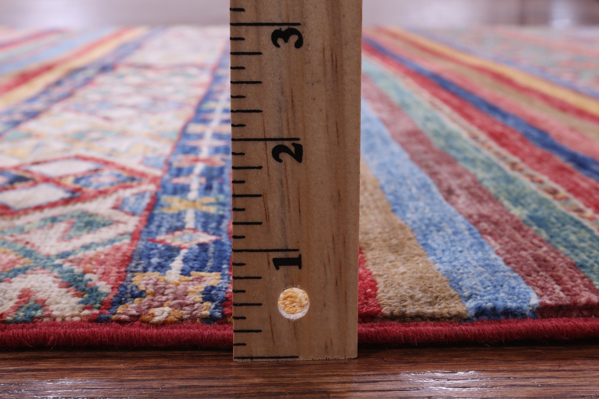 Khorjin Persian Gabbeh Hand Knotted Wool Rug - 4' 0" X 6' 1" - Golden Nile