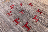 Tribal Persian Gabbeh Hand Knotted Wool Rug - 9' 2" X 12' 6" - Golden Nile