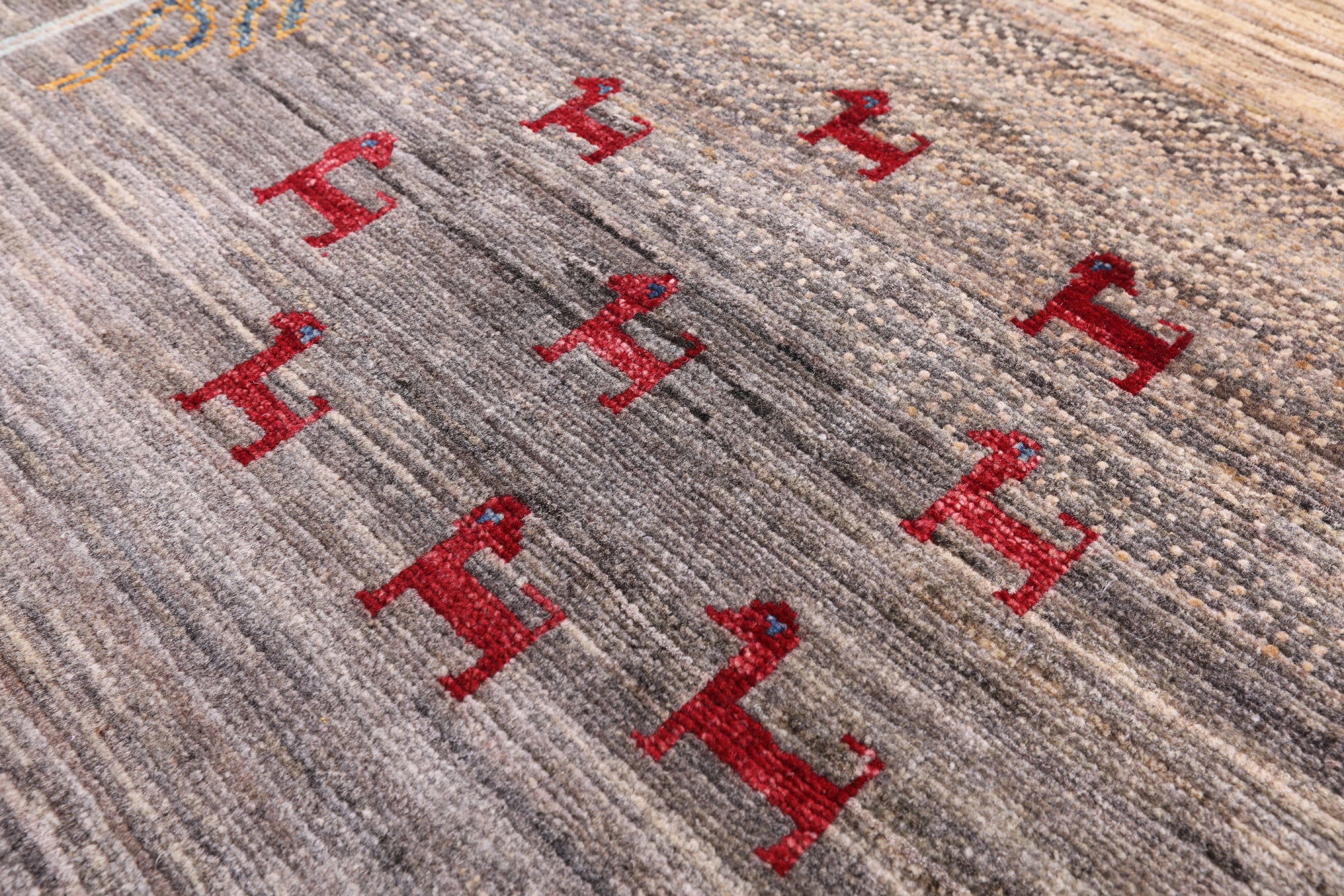 Tribal Persian Gabbeh Hand Knotted Wool Rug - 9' 2" X 12' 6" - Golden Nile