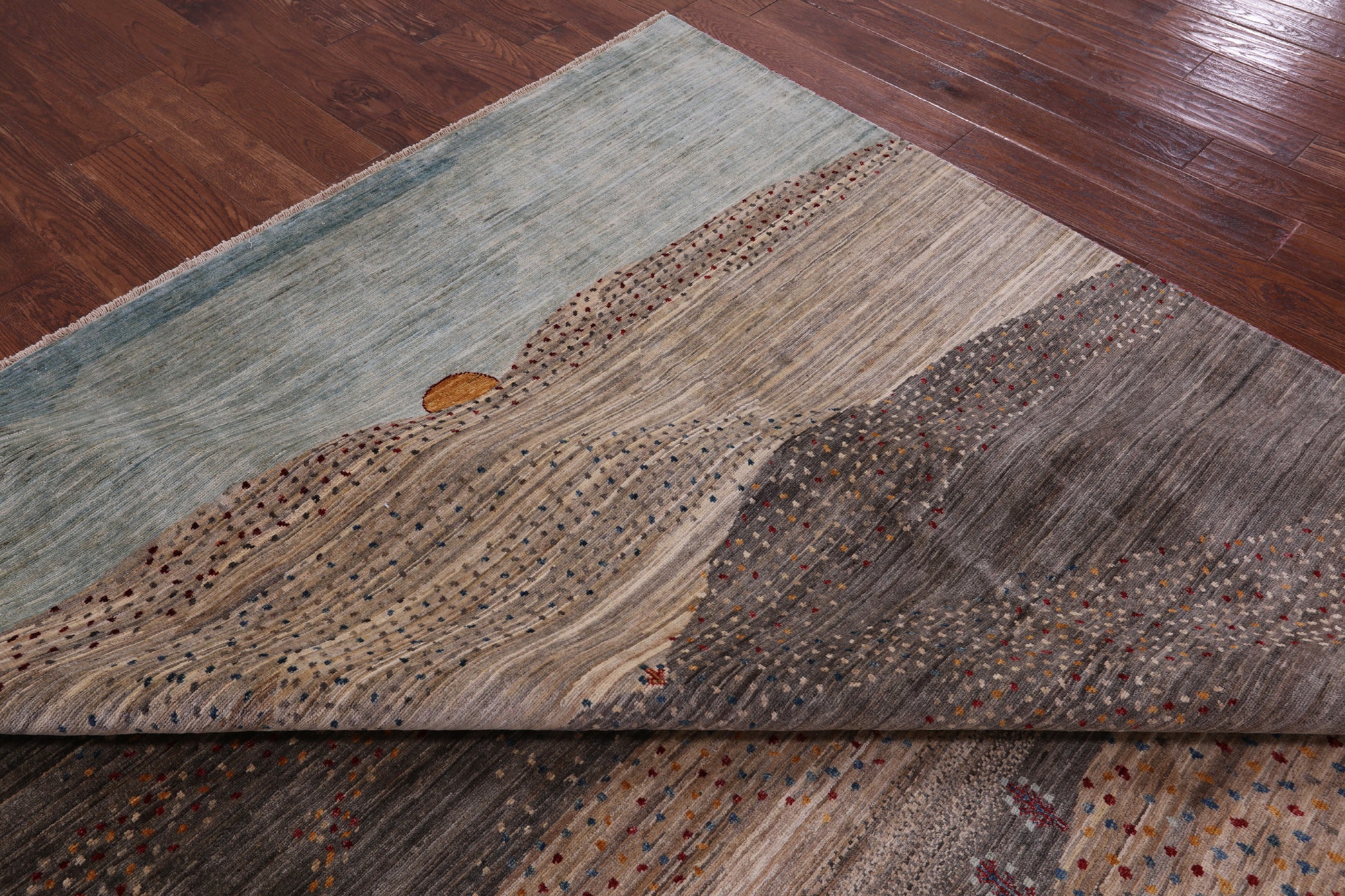 Tribal Persian Gabbeh Hand Knotted Wool Rug - 9' 2" X 12' 6" - Golden Nile