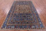 Tribal Persian Gabbeh Hand Knotted Wool Rug - 6' 9" X 9' 9" - Golden Nile