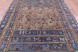 Tribal Persian Gabbeh Hand Knotted Wool Rug - 6' 9" X 9' 9" - Golden Nile