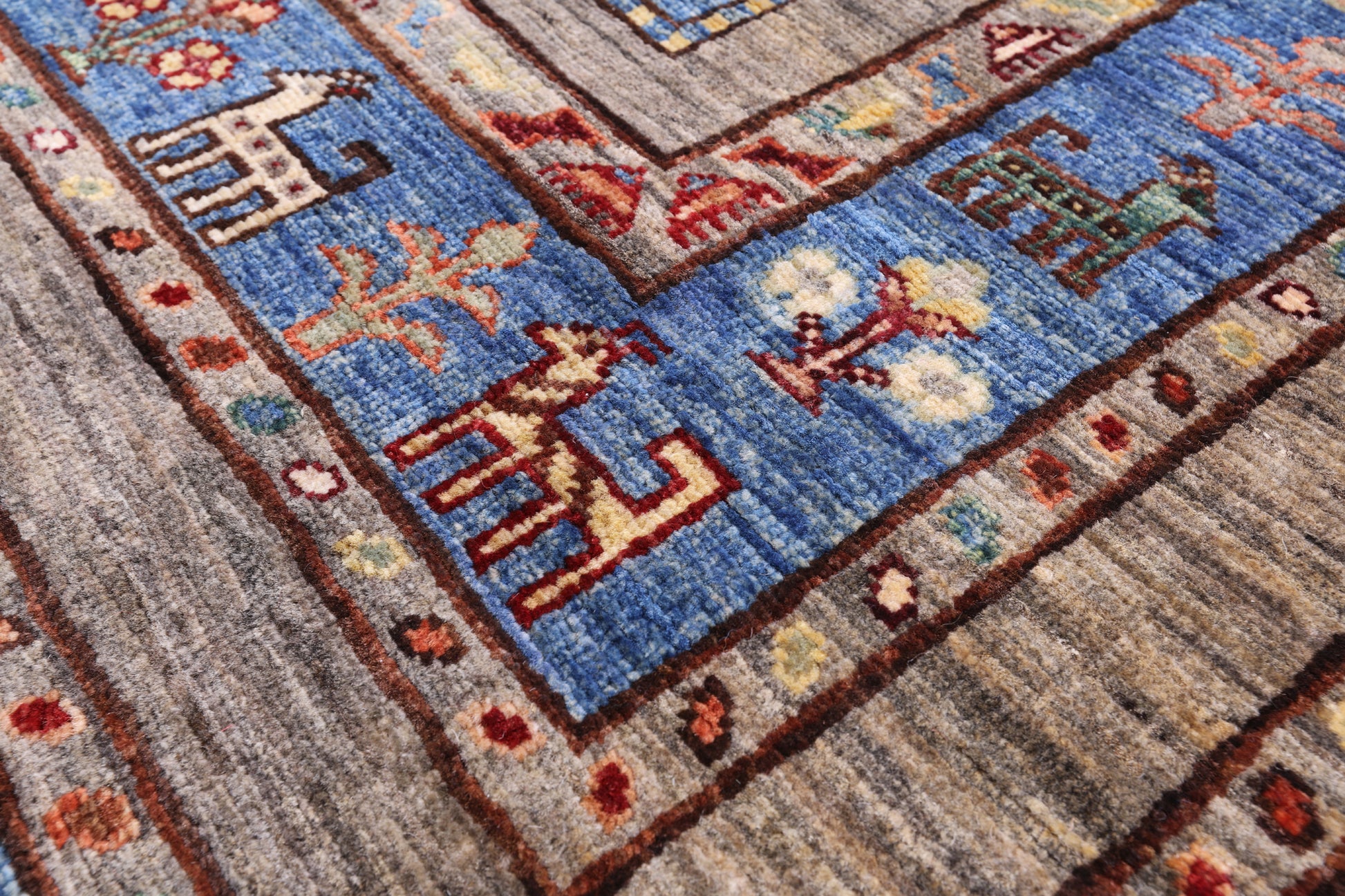 Tribal Persian Gabbeh Hand Knotted Wool Rug - 6' 9" X 9' 9" - Golden Nile