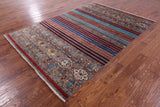 Khorjin Persian Gabbeh Hand Knotted Wool Rug - 5' 9" X 8' 5" - Golden Nile