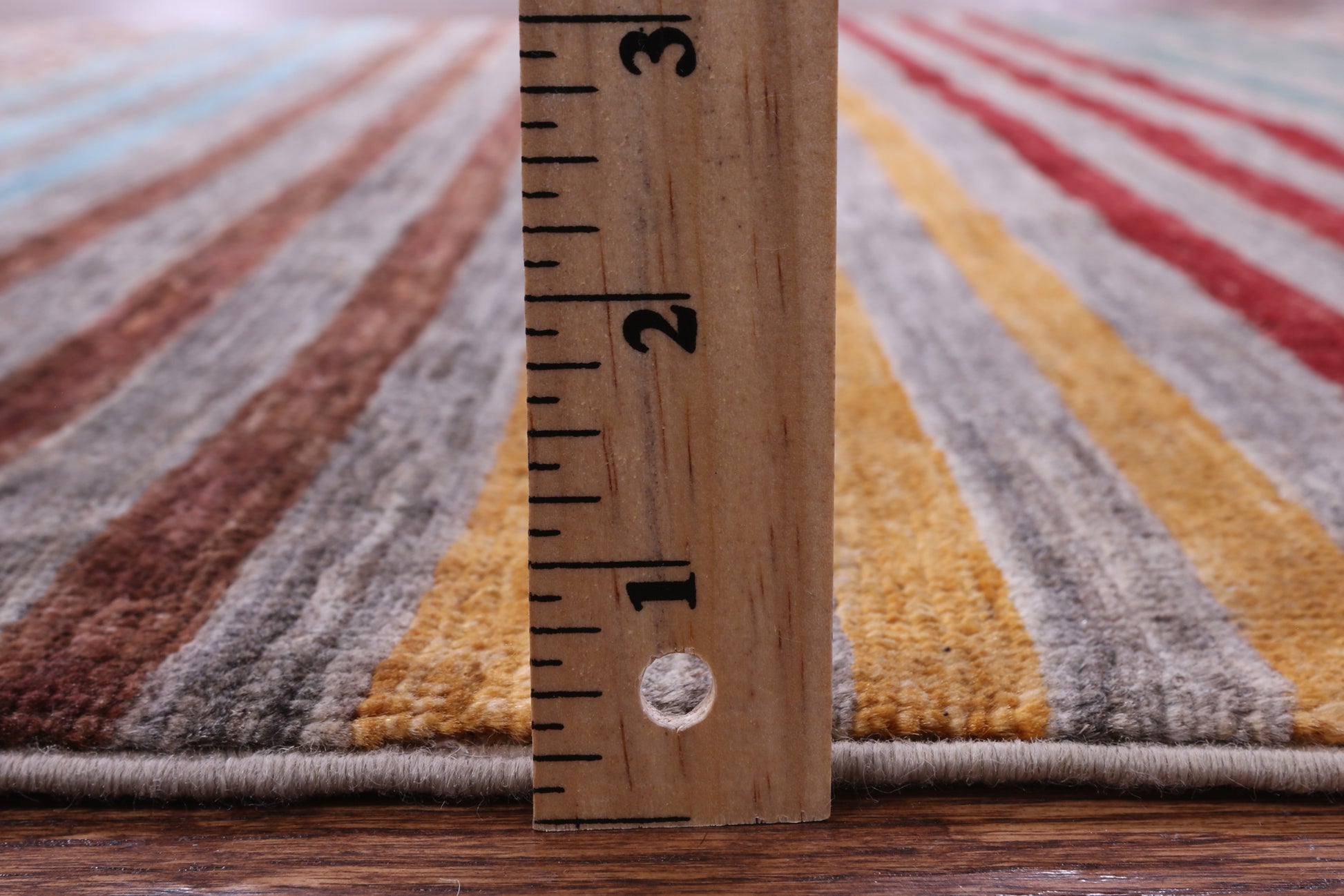 Khorjin Persian Gabbeh Hand Knotted Wool Rug - 4' 2" X 5' 11" - Golden Nile