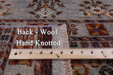 Grey Khorjin Persian Gabbeh Hand Knotted Wool Rug - 4' 2" X 6' 1" - Golden Nile