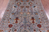 Grey Peshawar Handmade Wool Rug - 4' 10" X 7' 0" - Golden Nile