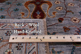 Grey Peshawar Handmade Wool Rug - 4' 10" X 7' 0" - Golden Nile