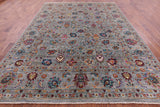 Grey Peshawar Hand Knotted Wool Rug - 8' 10" X 12' 0" - Golden Nile