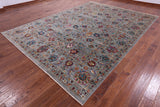 Grey Peshawar Hand Knotted Wool Rug - 8' 10" X 12' 0" - Golden Nile