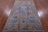 Peshawar Hand Knotted Wool Rug - 5' 7" X 8' 7" - Golden Nile