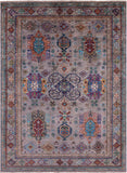 Grey Persian Handmade Wool Rug - 5' 8" X 7' 11" - Golden Nile