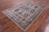 Grey Persian Handmade Wool Rug - 5' 8" X 7' 11" - Golden Nile