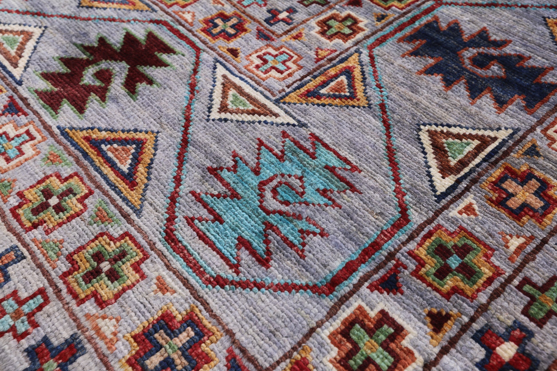 Turkmen Ersari Hand Knotted Wool Rug - 6' 9" X 9' 10" - Golden Nile