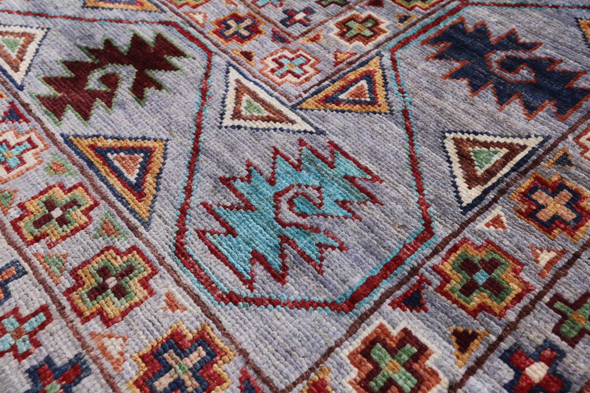 Turkmen Ersari Hand Knotted Wool Rug - 6' 9" X 9' 10" - Golden Nile
