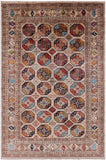 Turkmen Ersari Handmade Wool Rug - 6' 7" X 10' 0" - Golden Nile