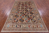 Turkmen Ersari Handmade Wool Rug - 6' 7" X 10' 0" - Golden Nile