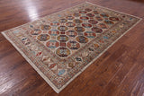 Turkmen Ersari Handmade Wool Rug - 6' 7" X 10' 0" - Golden Nile