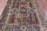 Grey Turkmen Ersari Hand Knotted Wool Rug - 5' 0" X 7' 2" - Golden Nile