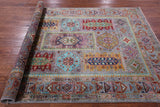 Grey Turkmen Ersari Hand Knotted Wool Rug - 5' 0" X 7' 2" - Golden Nile
