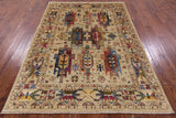 Persian Fine Serapi Hand Knotted Wool Rug - 5' 10" X 8' 1" - Golden Nile