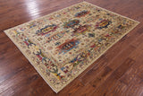 Persian Fine Serapi Hand Knotted Wool Rug - 5' 10" X 8' 1" - Golden Nile