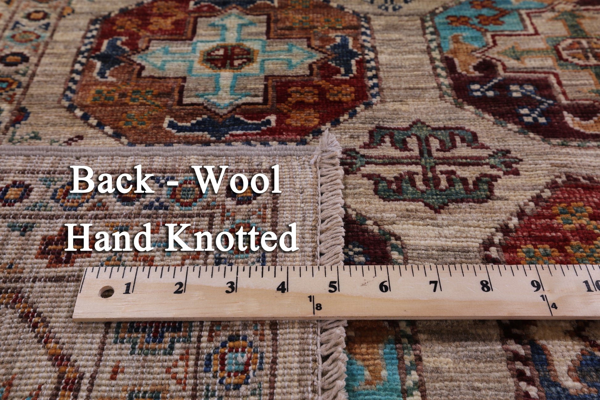 Turkmen Ersari Hand Knotted Wool Rug - 5' 7" X 7' 9" - Golden Nile