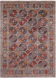 Turkmen Ersari Handmade Wool Rug - 5' 0" X 6' 9" - Golden Nile