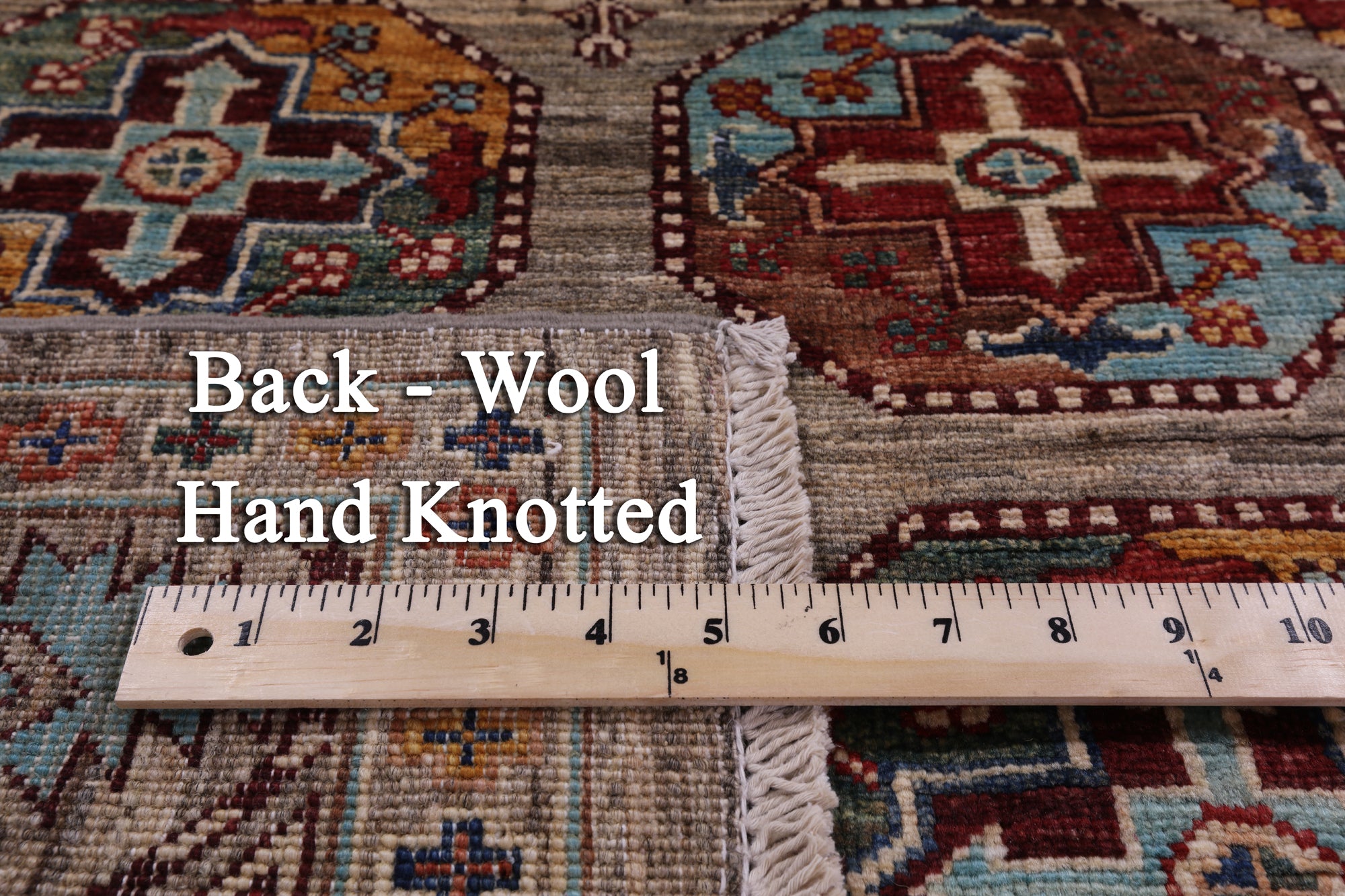 Turkmen Ersari Handmade Wool Rug - 5' 0" X 6' 9" - Golden Nile