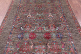 Peshawar Hand Knotted Wool Rug - 5' 0" X 6' 8" - Golden Nile