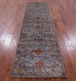 Peshawar Hand Knotted Wool Runner Rug - 2' 8" X 9' 11" - Golden Nile