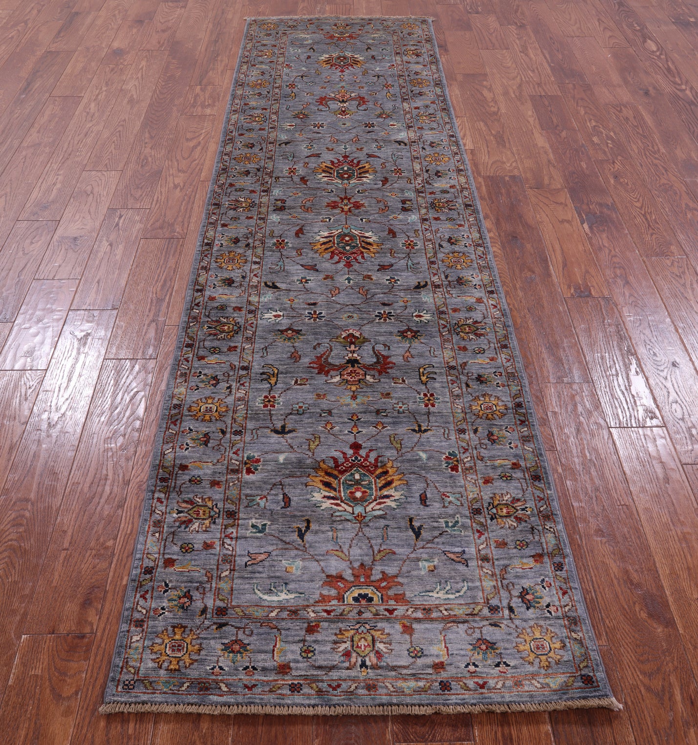 Peshawar Hand Knotted Wool Runner Rug - 2' 8" X 9' 11" - Golden Nile