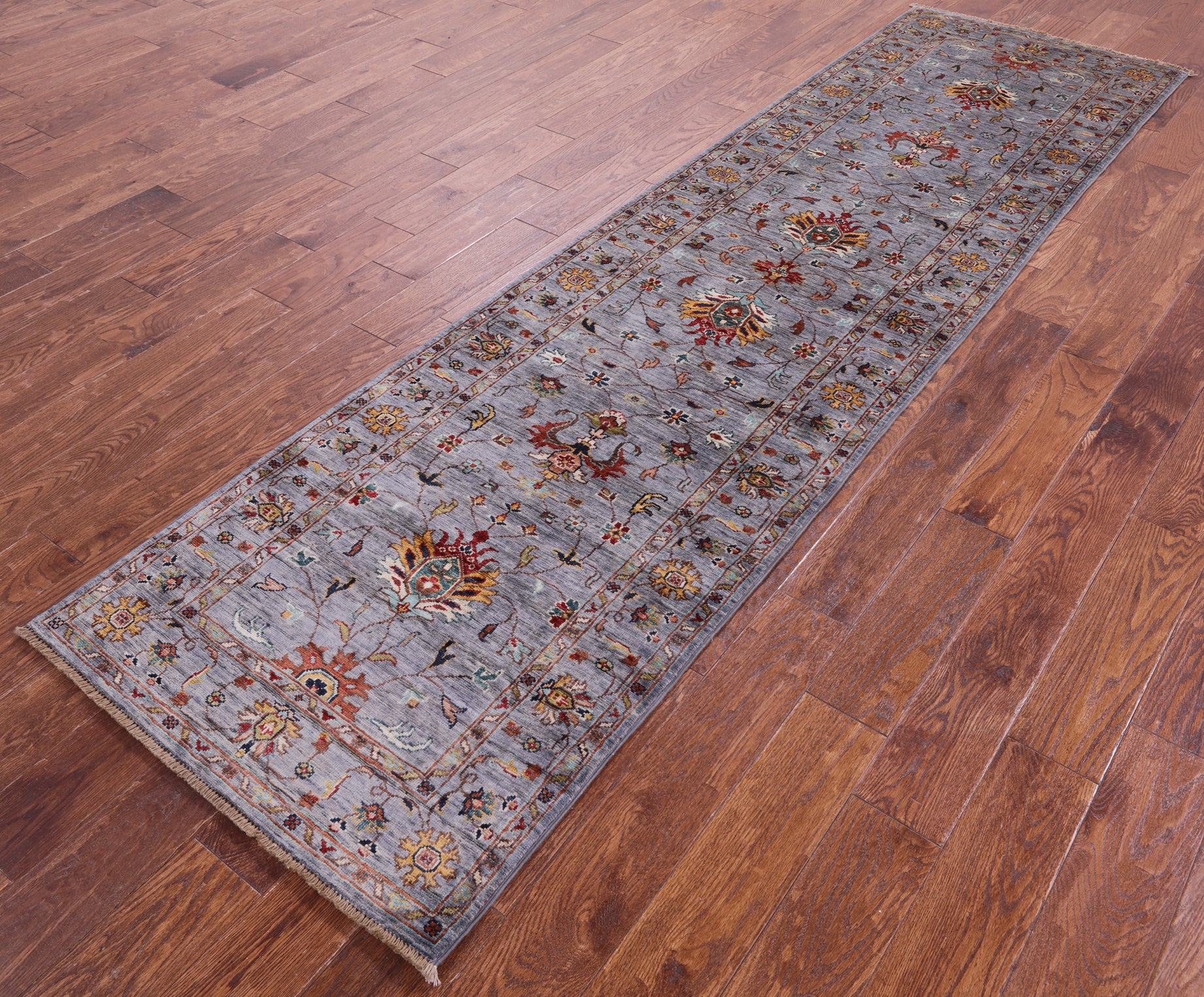 Peshawar Hand Knotted Wool Runner Rug - 2' 8" X 9' 11" - Golden Nile