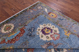 Blue Turkish Oushak Hand Knotted Wool Rug - 8' 10" X 11' 7" - Golden Nile