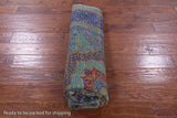 Blue Geometric Persian Mamluk Hand Knotted Wool Rug - 5' 8" X 7' 8" - Golden Nile