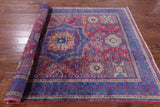 Geometric Persian Mamluk Hand Knotted Wool Rug - 5' 0" X 6' 7" - Golden Nile