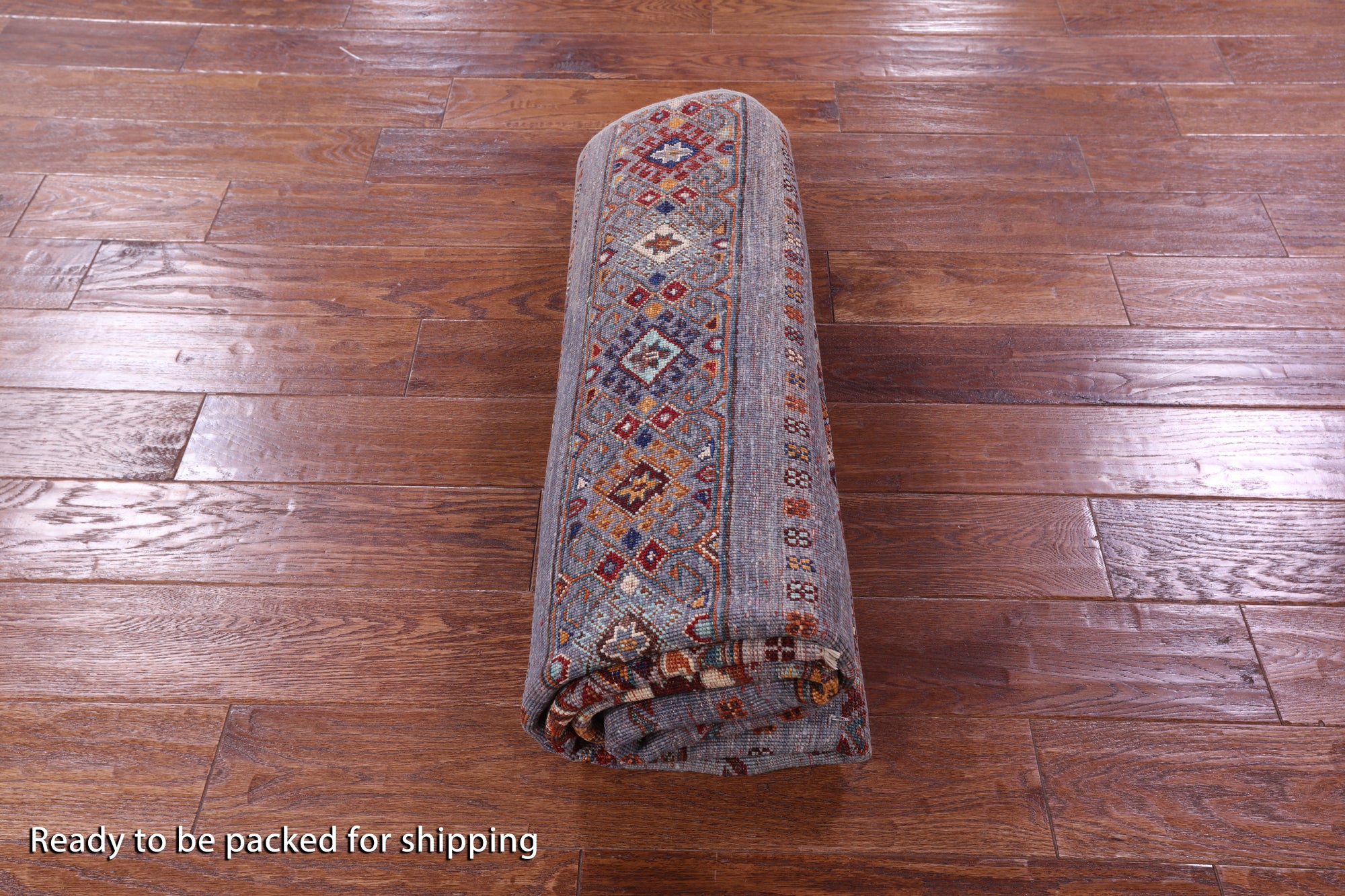 Grey Khorjin Persian Gabbeh Handmade Wool Rug - 5' 1" X 6' 6" - Golden Nile