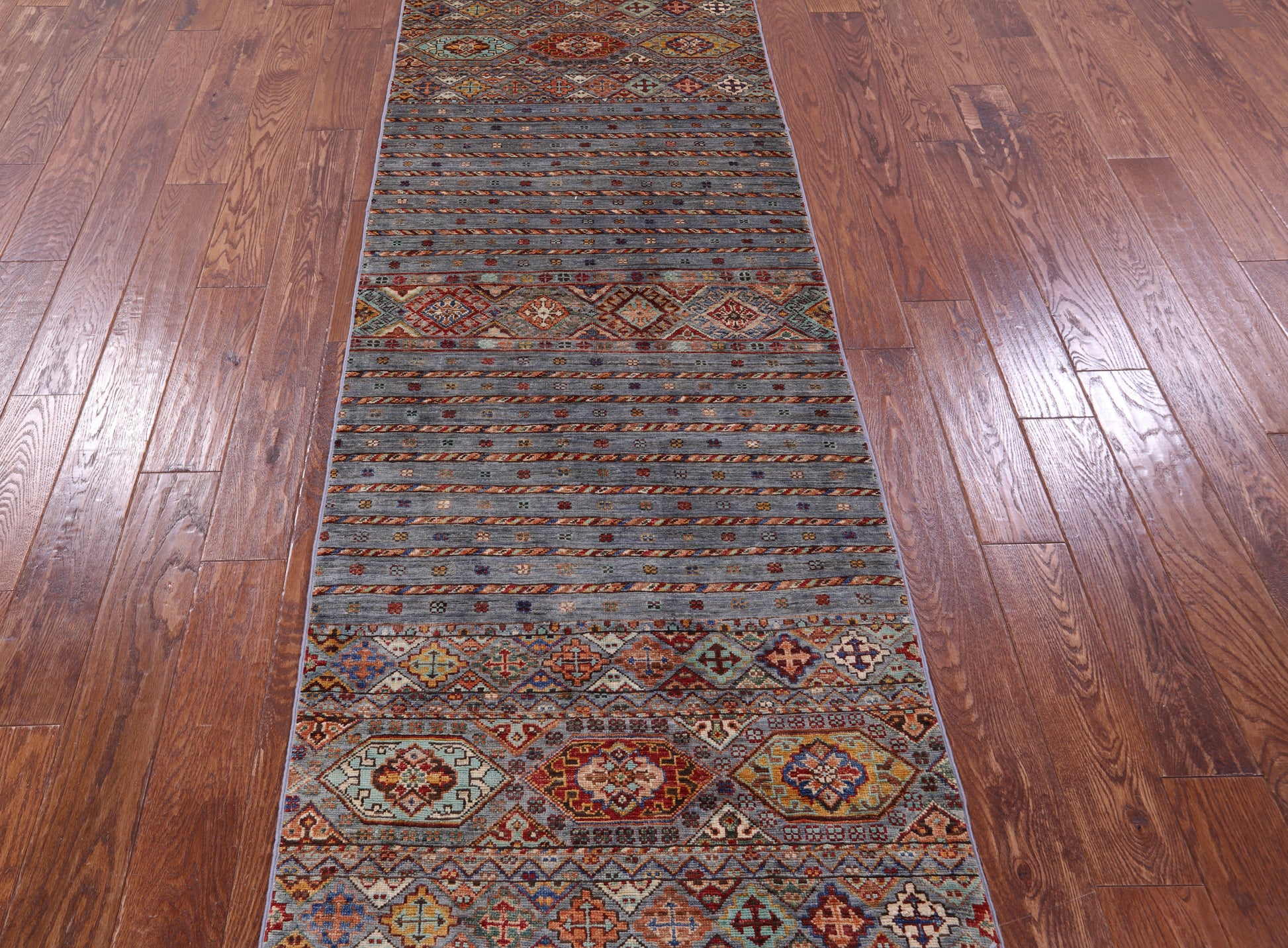 Khorjin Persian Gabbeh Hand Knotted Wool Runner Rug - 2' 9" X 8' 4" - Golden Nile