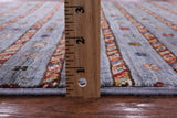 Grey Khorjin Persian Gabbeh Hand Knotted Wool Runner Rug - 2' 7" X 8' 4" - Golden Nile