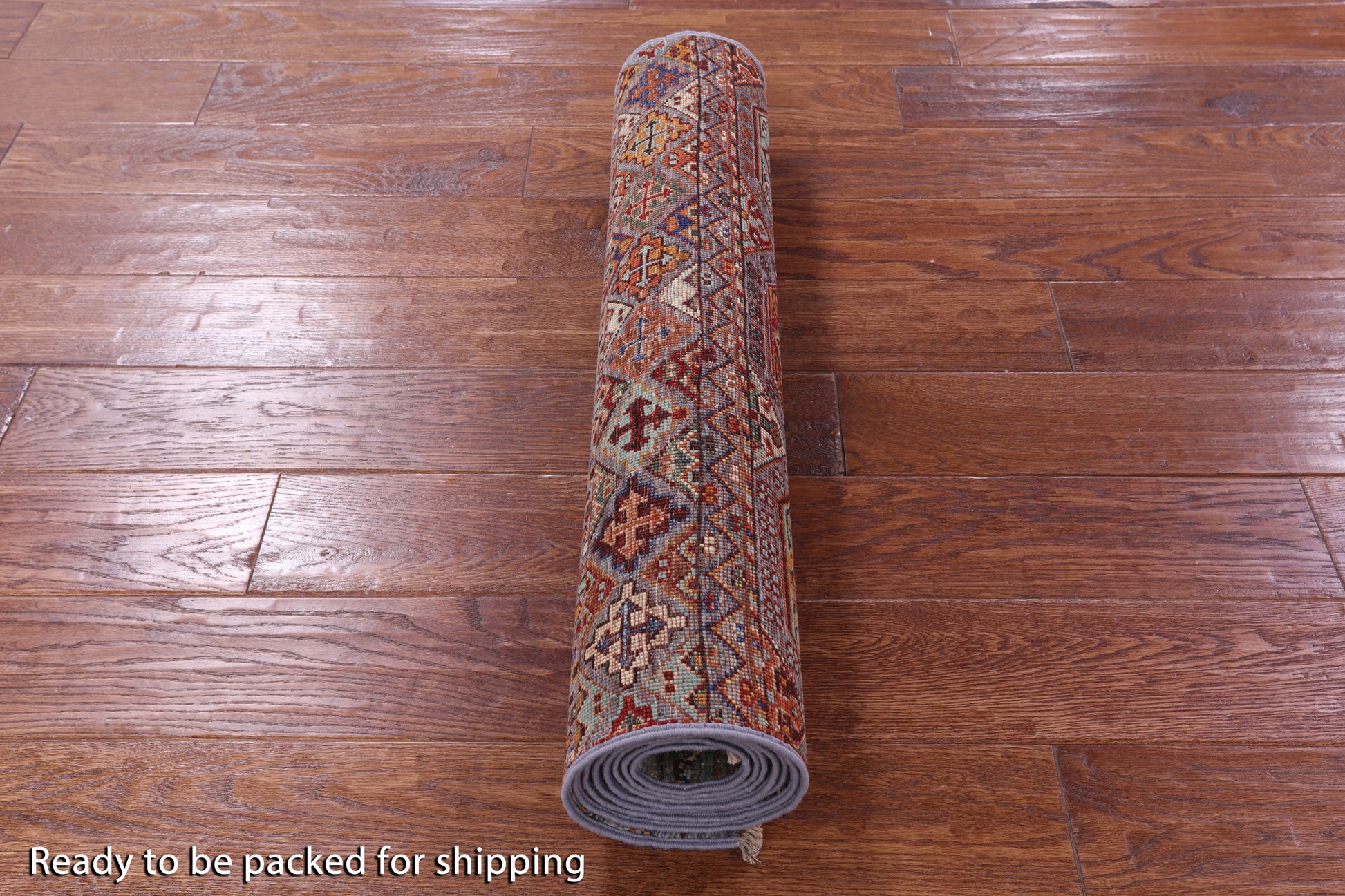Grey Khorjin Persian Gabbeh Hand Knotted Wool Runner Rug - 2' 7" X 8' 4" - Golden Nile