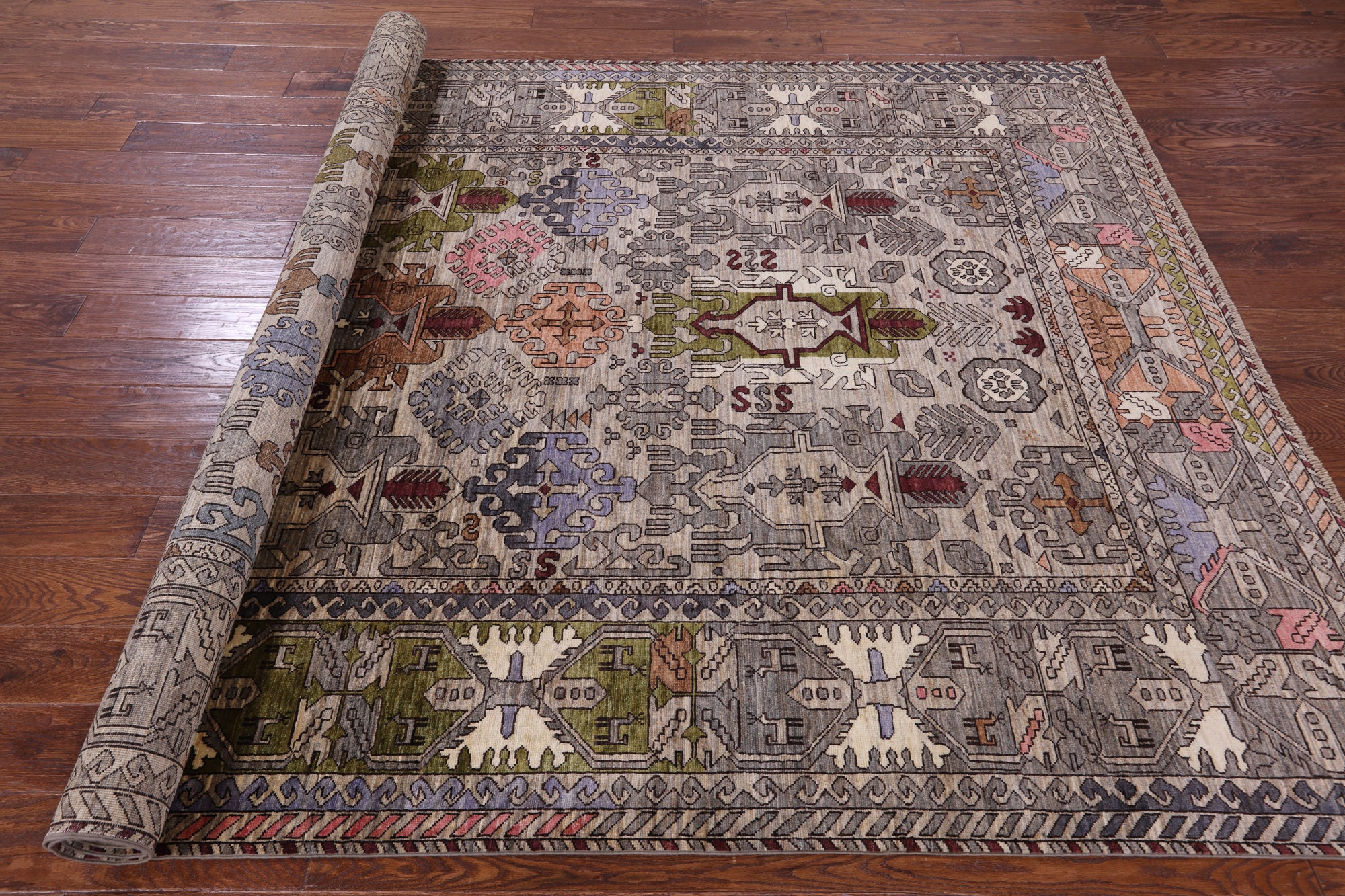 Persian Fine Serapi Hand Knotted Wool Rug - 6' 9" X 10' 0" - Golden Nile