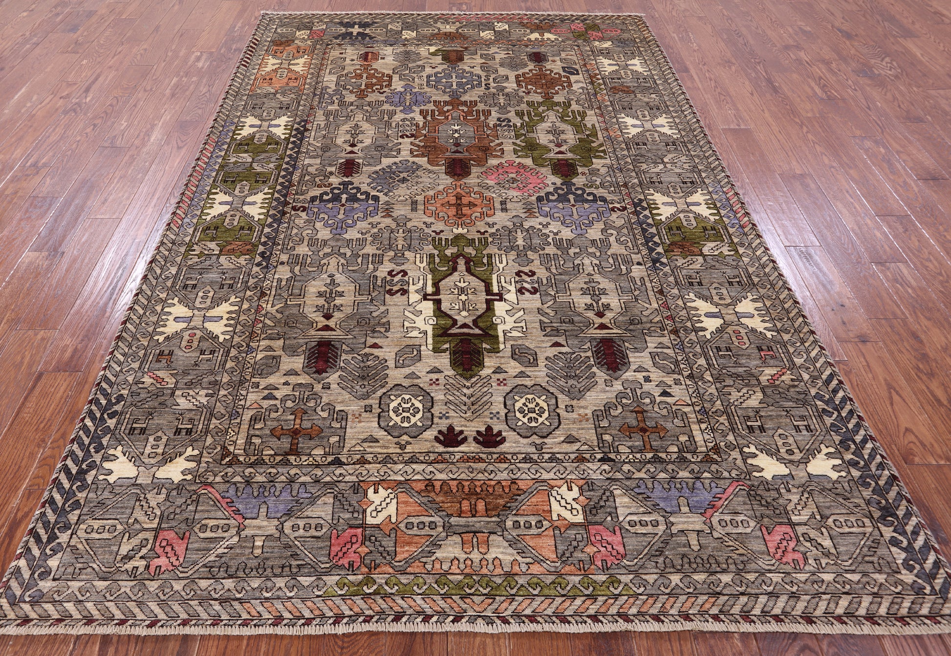 Persian Fine Serapi Hand Knotted Wool Rug - 6' 9" X 10' 0" - Golden Nile