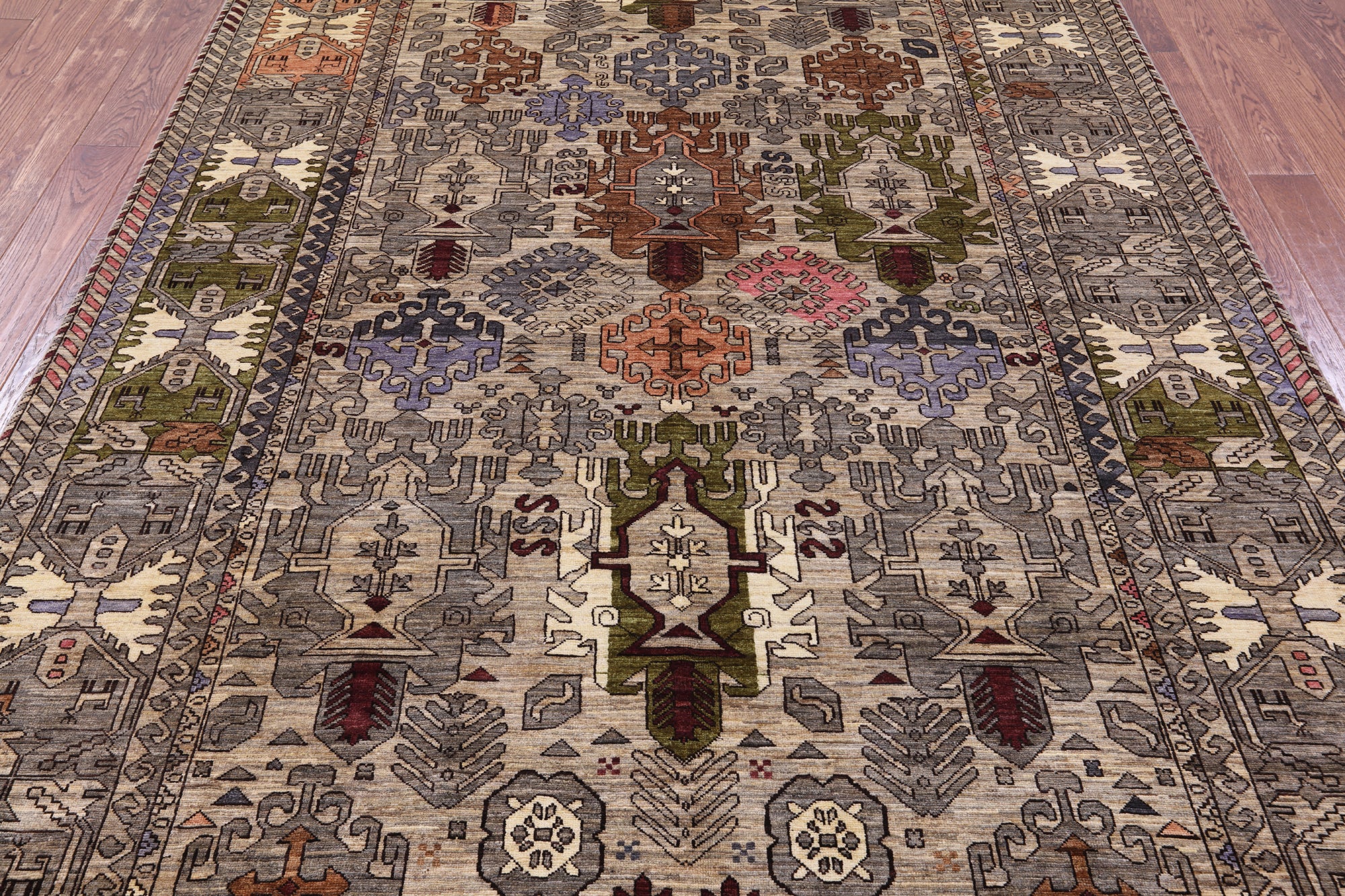 Persian Fine Serapi Hand Knotted Wool Rug - 6' 9" X 10' 0" - Golden Nile