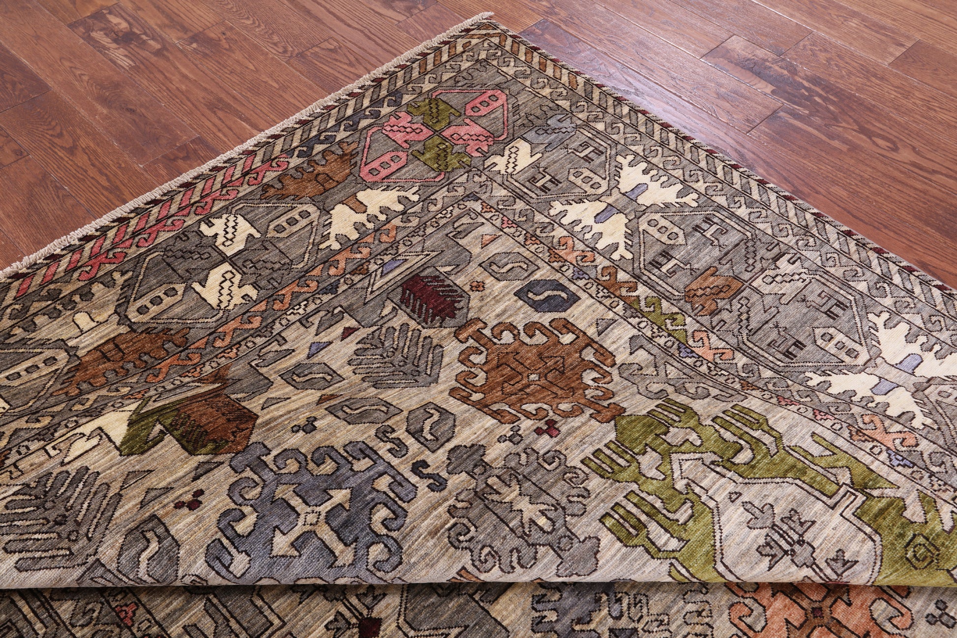 Persian Fine Serapi Hand Knotted Wool Rug - 6' 9" X 10' 0" - Golden Nile