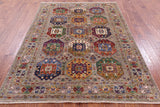 Turkmen Ersari Handmade Wool Rug - 5' 10" X 7' 10" - Golden Nile