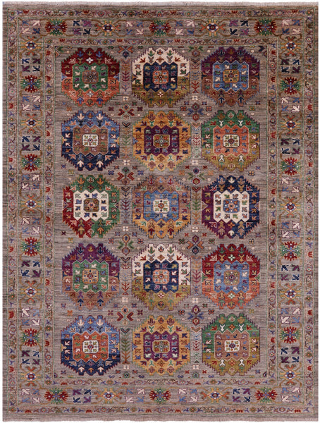 Turkmen Ersari Handmade Wool Rug - 5' 10" X 7' 10" - Golden Nile