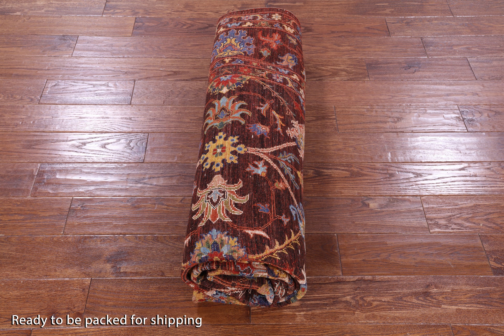 Brown Peshawar Hand Knotted Wool Rug - 6' 8" X 9' 11" - Golden Nile